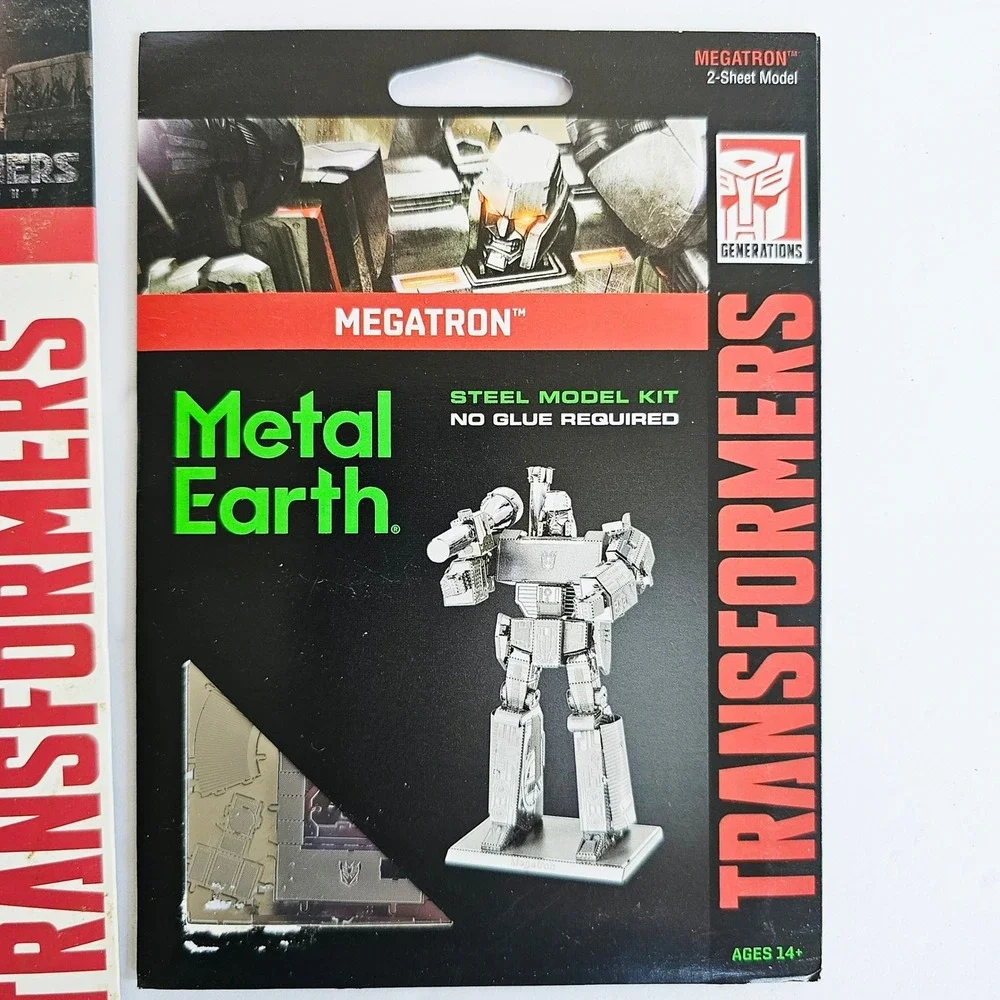 Metal Earth Transformers Optimus Prime Premium & Megatron Steel Model Kit Set